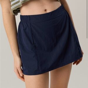 OFFLINE By Aerie Nylon Mini Skort in Navy